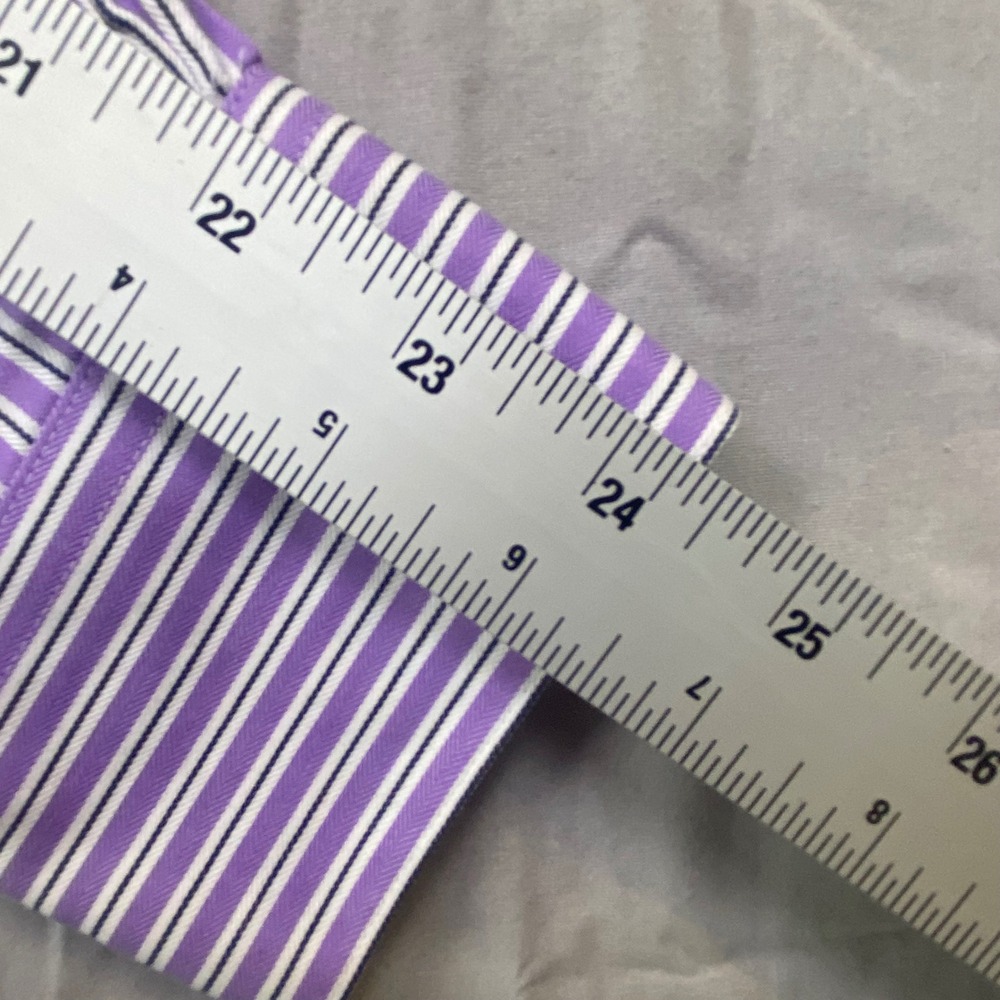 Brooks Brothers Womens Purple Striped Non-Iron Fitted Stretch Shirt Size 10 - Picture 15 of 16
